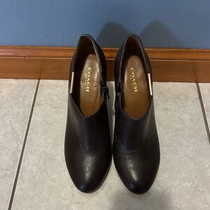 Coach Women's Dark Brown Ankle Booties